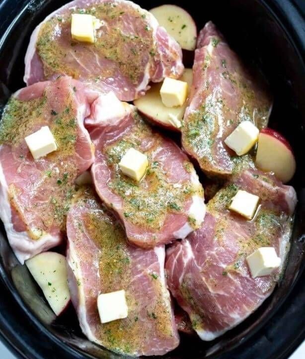 Crockpot Ranch Pork Chops and Potatoes